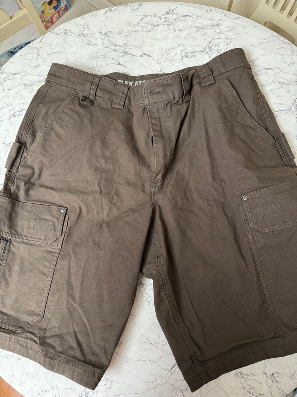 Duluth Trading Co Flex Fire Hose Brown Men's Cargo Shorts